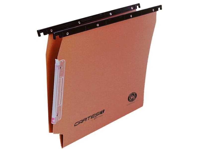 Cartelle sospese laterali per armadi CARTESIO 33 cm fondo a V arancio Conf. 50 pezzi – 114 F BETA – B2