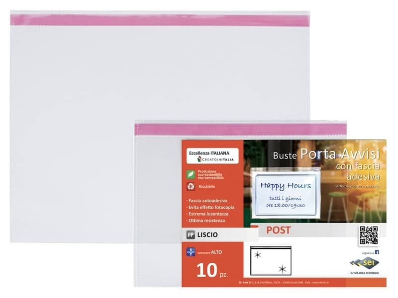 Buste a U Sei Rota Post A5 Album trasparente conf. 10 buste – 410021