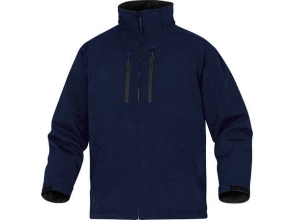 Giacca da lavoro Delta Plus Parka Milton 2 chiusura con zip impermeabile - 6 tasche - poliestere blu L - MILT2BMGT