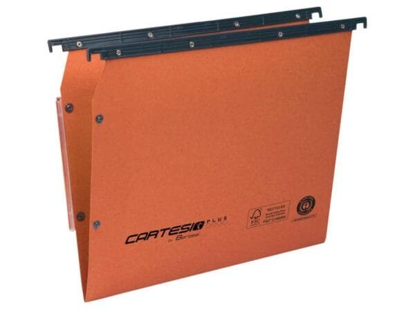 Cartelle sospese laterali per armadi CARTESIO PLUS 33 cm fondo a V arancio Cf. 25 pezzi - 314 M Link -A2
