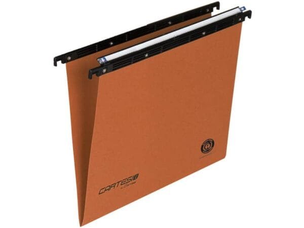 Cartella sospese orizzontali per cassetti CARTESIO 33 cm fondo V arancio Conf. 50 pezzi - 100/330-B2