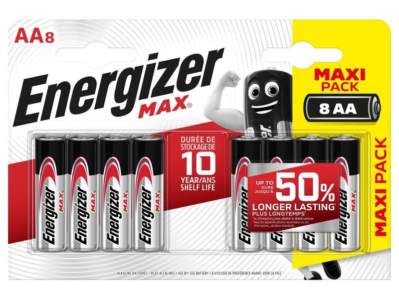 Batterie ENERGIZER Max AA  conf. da 8 – E301531300