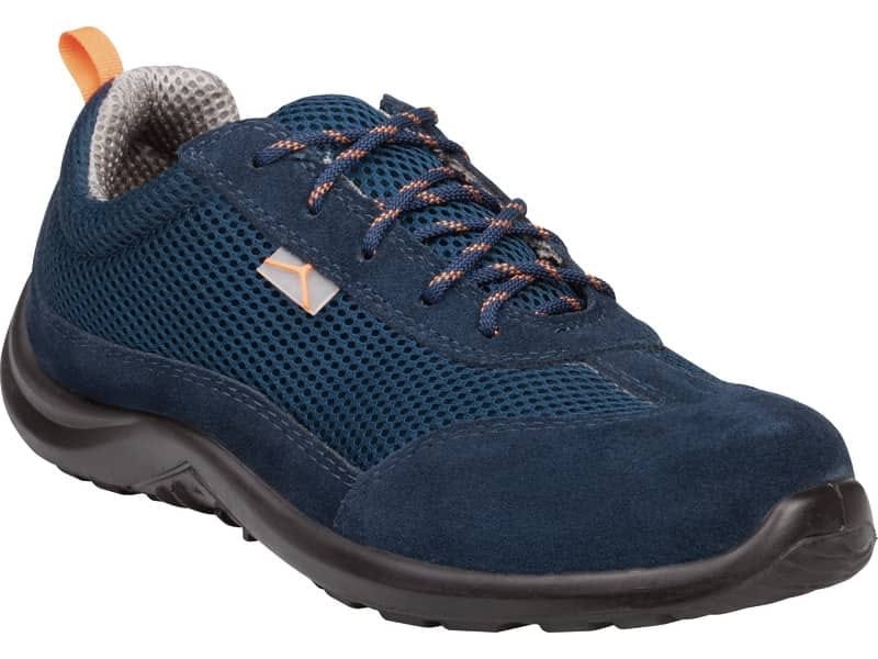 Scarpe da lavoro DELTA PLUS basse Como S1P – poliestere mesh e pelle scamosciata blu – 39 – COMOSPBL39