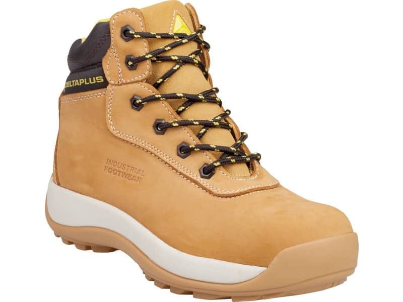 Scarpe da lavoro DELTA PLUS alte Saga S3 pelle pieno fiore nabuk beige – 41 SAGAS3BE41