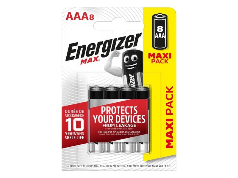 Batterie ENERGIZER Max AAA  conf. da 8 – E300835800