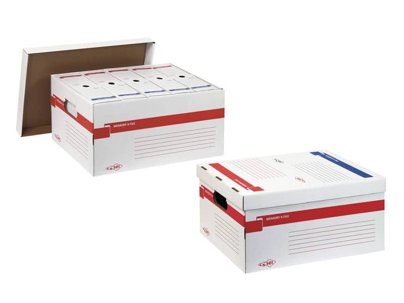 Scatola archivio Sei Rota Memory X File 56×37 cm dorso 27,5 cm bianco 673200
