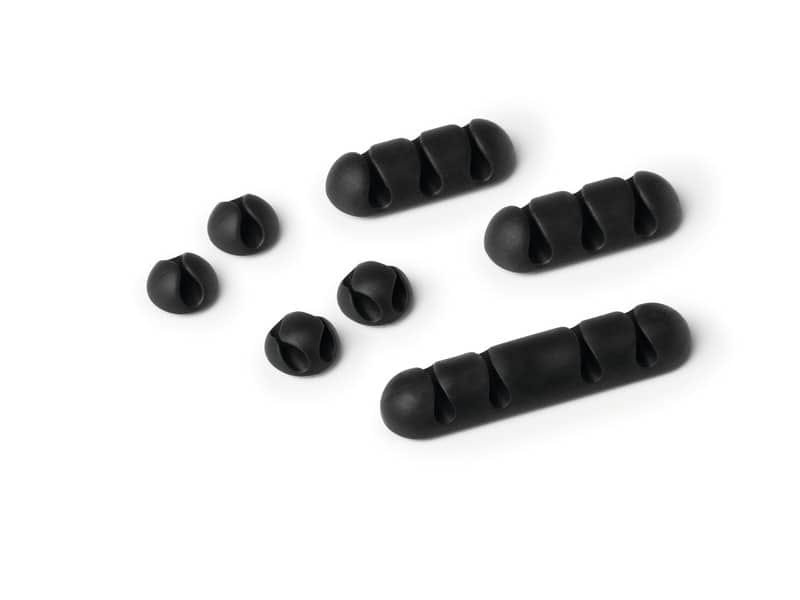 Clip fermacavi adesiva DURABLE CAVOLINE CLIP MIX grafite diversi formati conf. da 7 – 504137