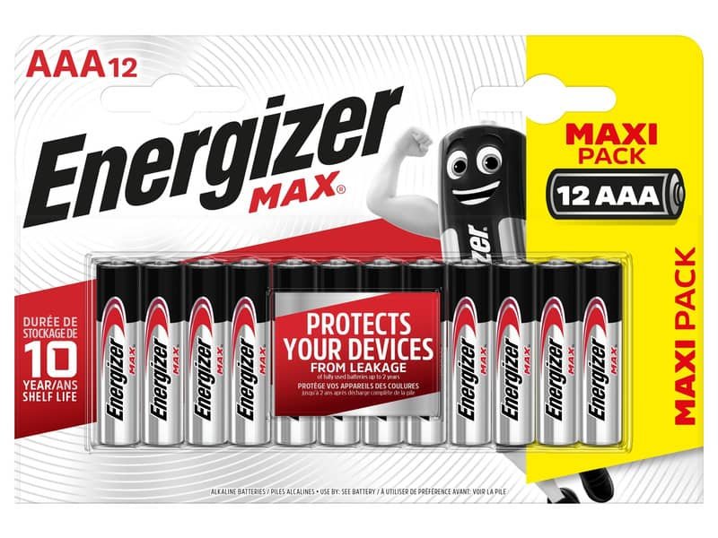 Batterie ENERGIZER Max AAA  conf. da 12 – E300835700