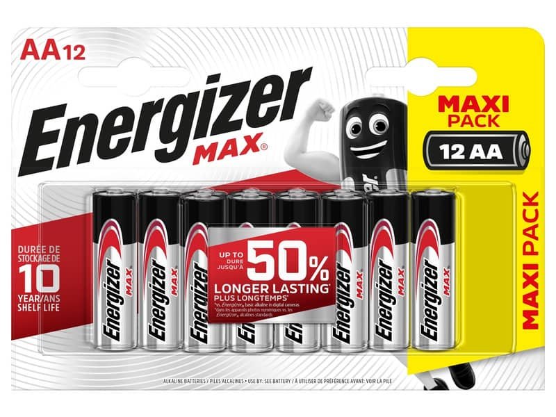 Batterie ENERGIZER Max AA  conf. da 12 – E301531400