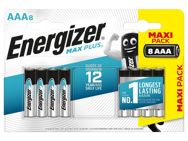 Batterie ENERGIZER Max Plus AAA  conf. da 8 – E301322500