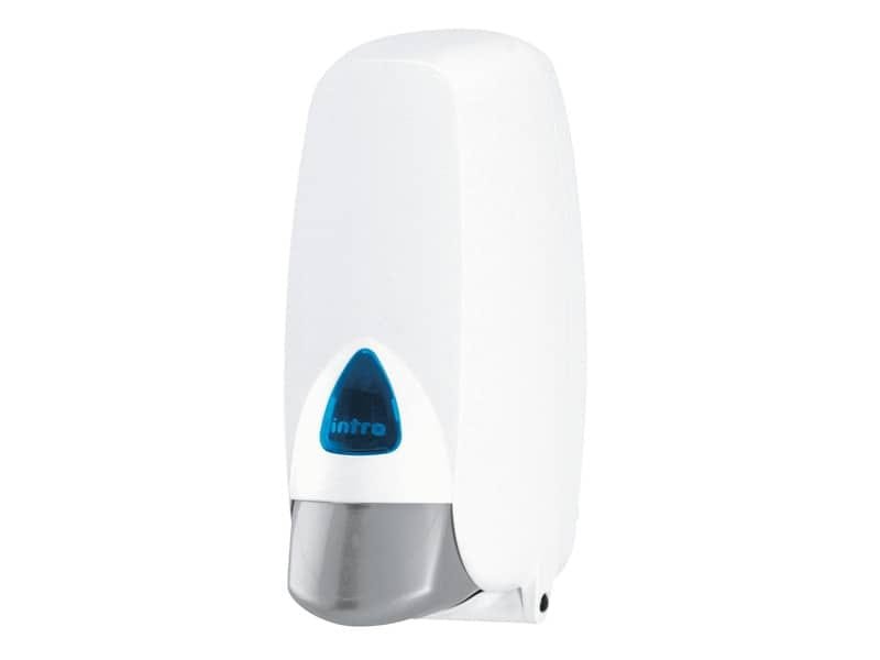 Dispenser di sapone per cartuccia rigida Hylab in ABS con capacit… 1000 ml bianco con vetrino blu – IN-SO1/WC