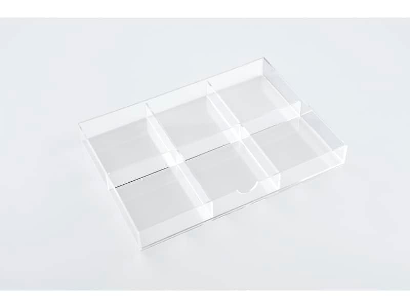 Divisorio per cassettiera TECNOSTYL in acrilico a 6 scomparti trasparente K6ACRD040