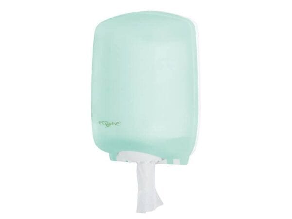 Distributore maxi di carta asciugamani a spirale Hylab in PPL con capacit… max  20,5 cm verde opalino - E-RO/1DF-S