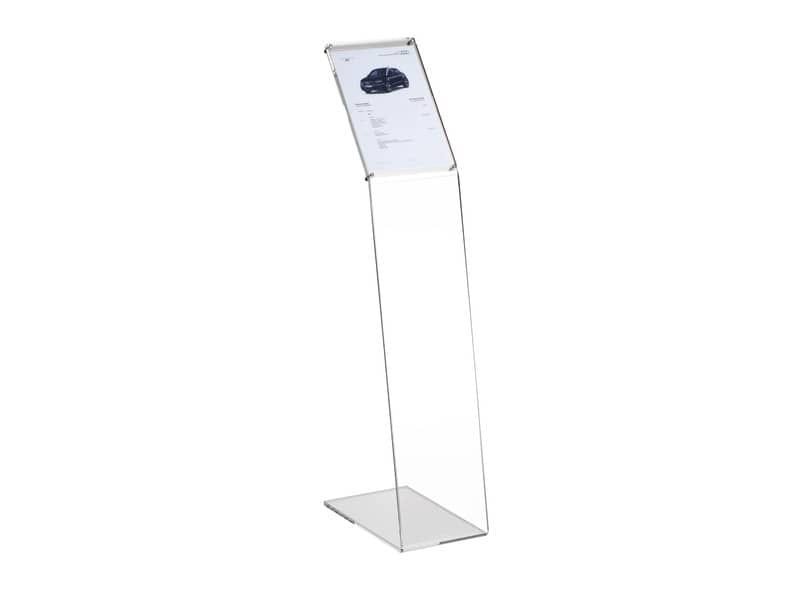 Espositore informativo a leggio TECNOSTYL A4 verticale in acrilico 22x38x108 cm trasparente – MB060