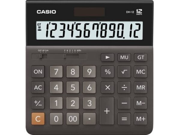 Calcolatrice da tavolo Casio display 12 cifre - solare e batteria nero DH-12-BK-S-EP