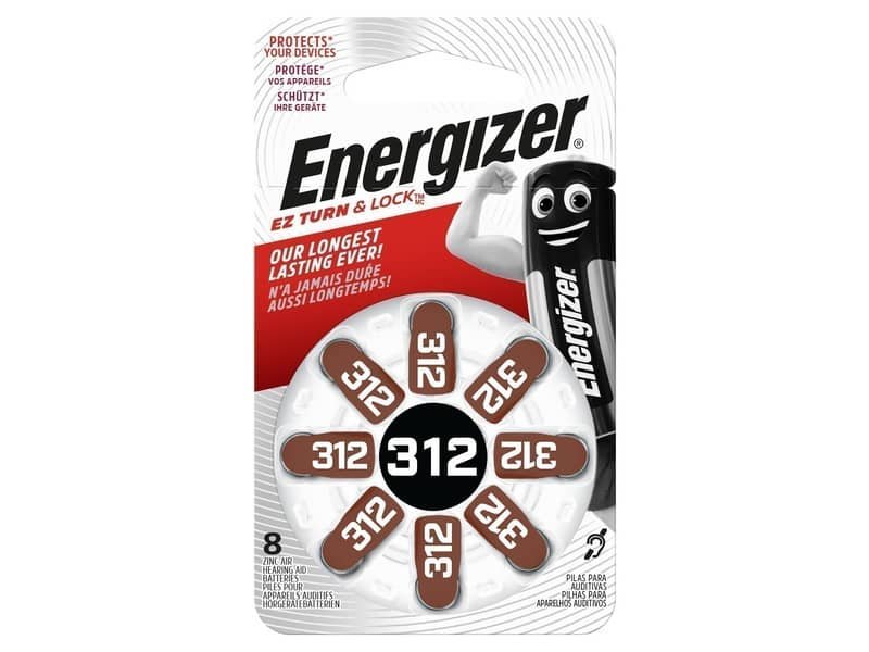 Batterie a bottone ENERGIZER 312 Zinc Air TL8 conf. da 8 – E301431801