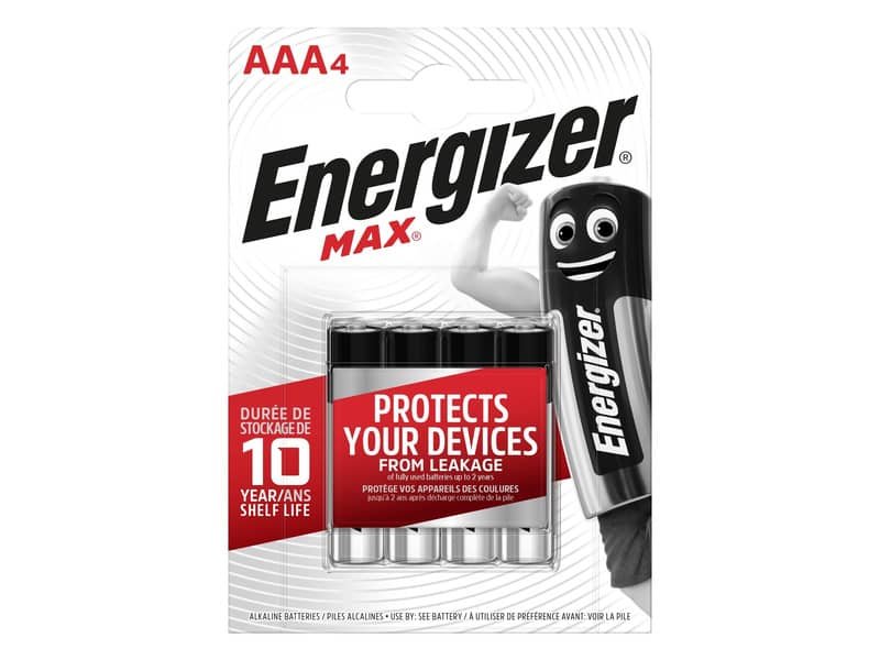 Batterie ENERGIZER Max AAA  conf. da 4 – E300816100