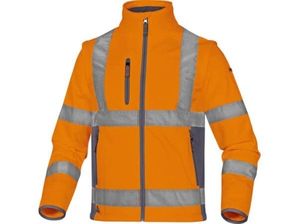 Giacca Delta Plus Moonlight2 -classe 3- 5 tasche - tessuto softshell - argento arancio fluo-grigio - M - MOON2OGTM