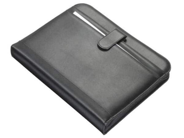 Cartella portadocumenti con anelli Alassio RICCIONE in similpelle 28,5x4,5x35,7 cm A4 nero - 30040