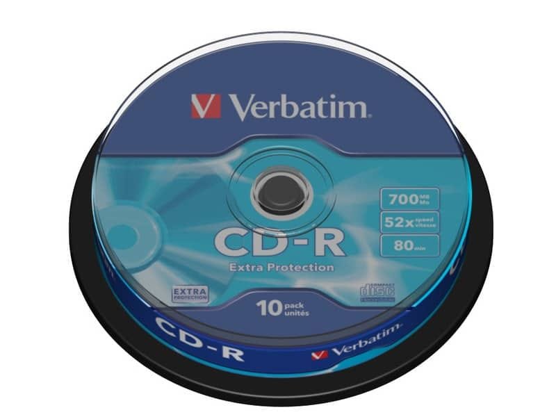 CD-R Extra Protection Verbatim 700 MB 52x Spindle Case da 10 cd-r – 43437