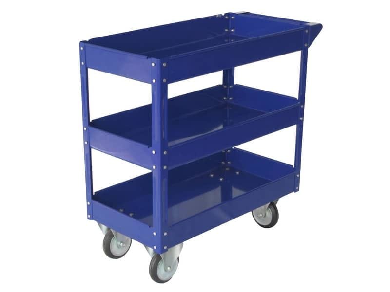 Carrello in acciaio Serena Group a 3 ripiani blu 84x41x82 cm – portata 100 kg TC4103