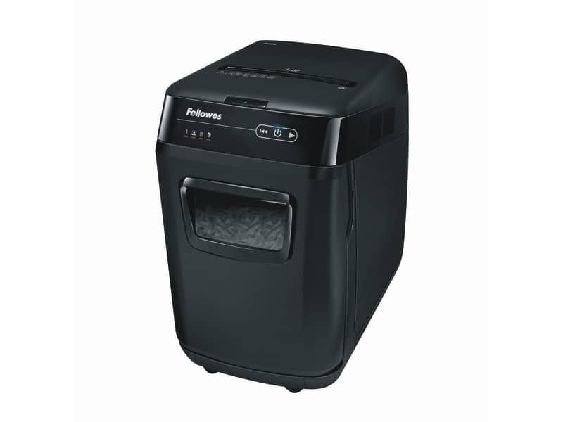 Distruggidocumenti uso moderato FELLOWES AutoMax? 200C – P-4 – 32 L – taglio a frammenti 4×38 mm – nero – 4653602