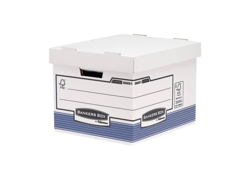 Scatola archivio BANKERS BOX Box System standard 28,5×33,3×38 cm blu/bianco 0026101