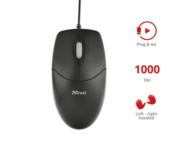 Mouse ottico a 3 tasti Trust Optical TM-101 nero 24271