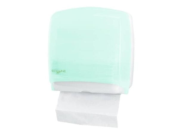 Distributore mini di carta asciugamani in fazzoletti Hylab in PPL con capacit… 300 foglietti verde opalino - E-FO/2RN-S