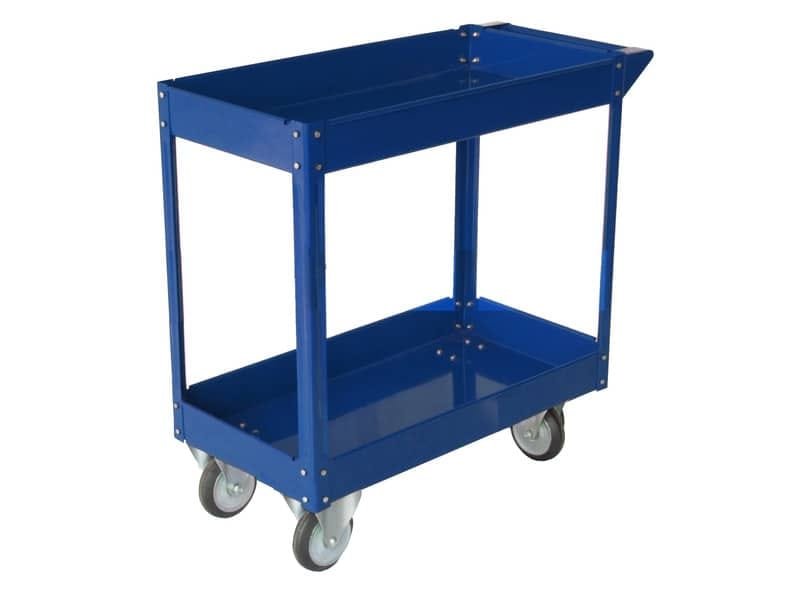 Carrello in acciaio Serena Group a 2 ripiani blu 84x41x82 cm – portata 100 kg TC4102