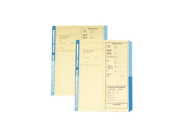 Cartelline a 2 lembi 4Pro dichiarazione dei redditi A4 cellulosa 225 g/mý dorso 2 cm bluconf. da 50 pezzi - 4175 01