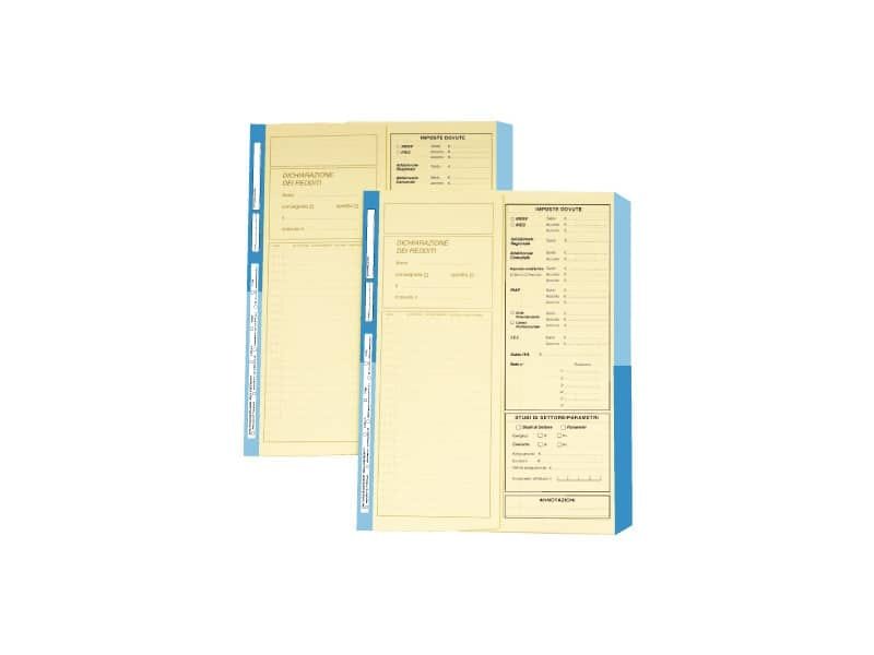 Cartelline a 2 lembi 4Pro dichiarazione dei redditi A4 cellulosa 225 g/mý dorso 2 cm bluconf. da 50 pezzi – 4175 01