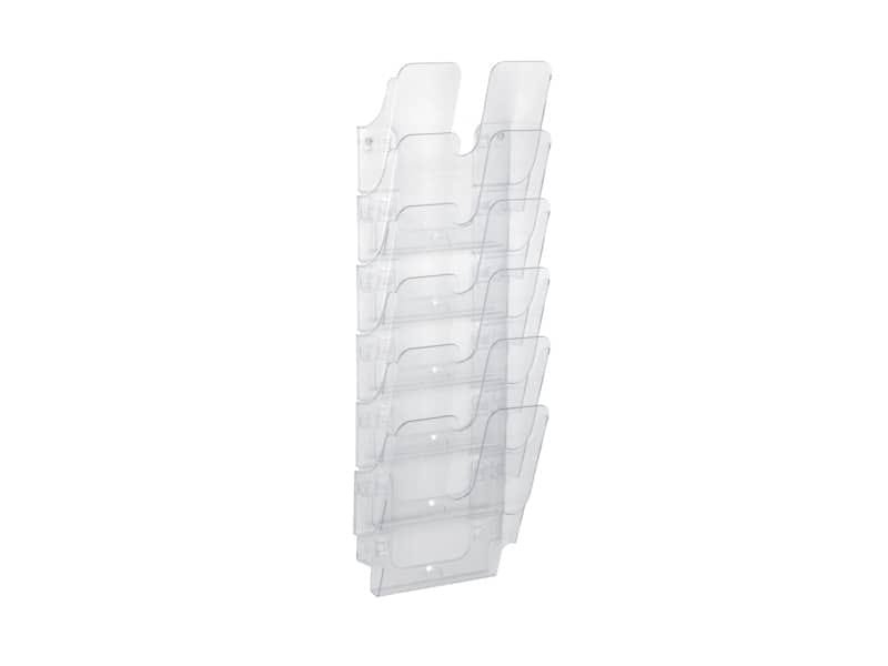 Espositore da parete DURABLE FLEXIPLUS 6 comparti A4 polistirolo trasparente 24,7x10x108 cm – 1700008401