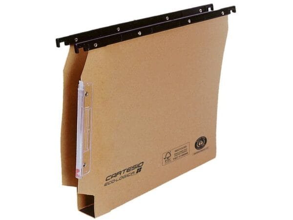 Cartelle sospese laterali per armadi CARTESIO ECO 33 cm fondo U 3 cm avana Conf. 25 pezzi - 114 F BETA 3 - A1
