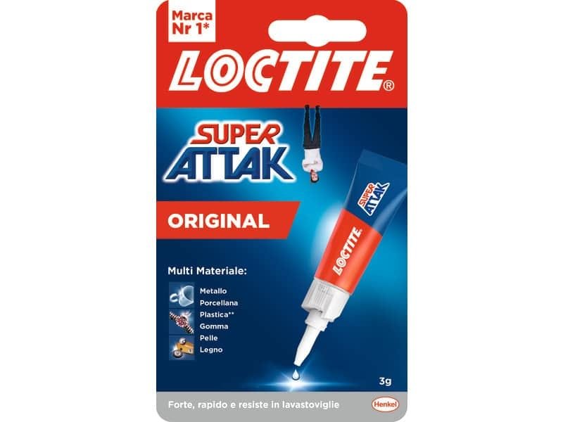 Colla Loctite Super Attak Original Plus 3 g. trasparente 2632156