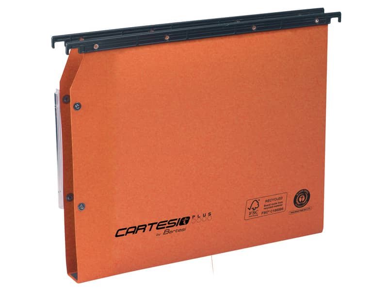 Cartelle sospese laterali per armadi CARTESIO PLUS 33 cm fondo U 3 cm arancio Conf. 25 pezzi – 314 M Link 3 -A2