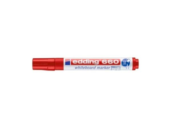 Marcatore per lavagne bianche edding 660 punta conica 1,5-3 mm rosso E-660 002