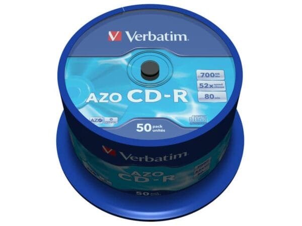 CD-R AZO Verbatim 52x 700 MB Spindle Case da 50 cd-r - 43343