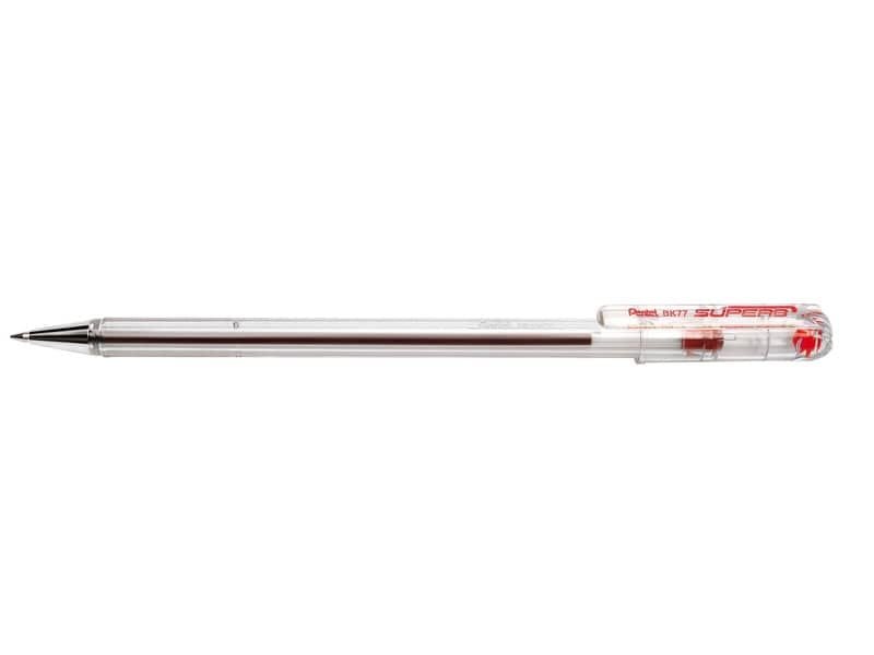 Penna a sfera con cappuccio Pentel Superb 0,7 mm rosso BK77-B