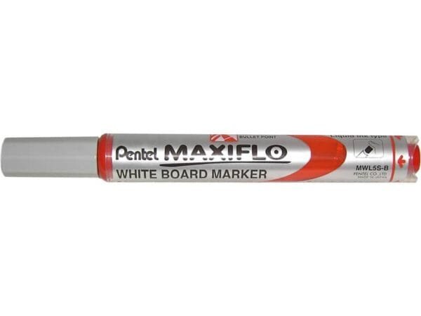 Marcatore per lavagne bianche Pentel MAXIFLO punta conica 4,0 mm rosso MWL5S-B