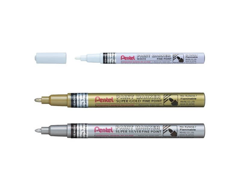 Marcatore a vernice Pentel Paint Marker MSP10 2.9 mm argento MSP10-Z