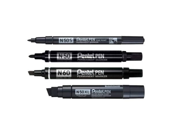 Marcatore permanente Pentel Pen N50S punta conica 3.8 mm nero N50S-A
