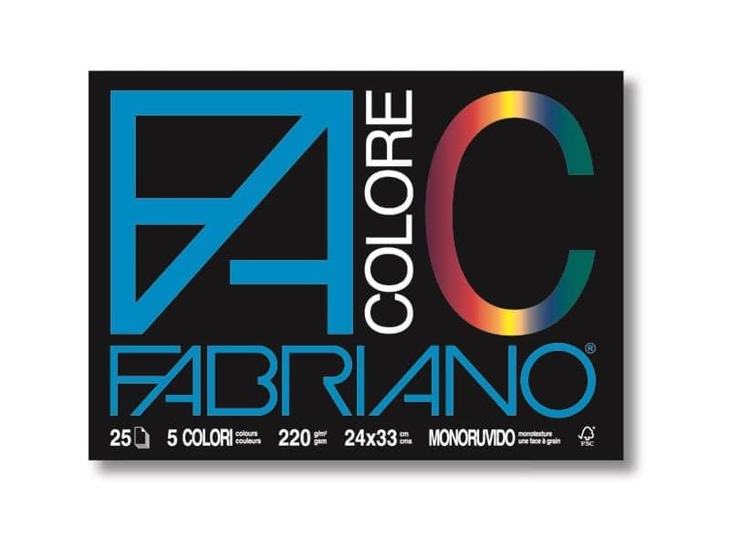 Album da disegno Fabriano FACOLORE 33×48 cm 220 g/mý 25 ff – 5 colori 65251533