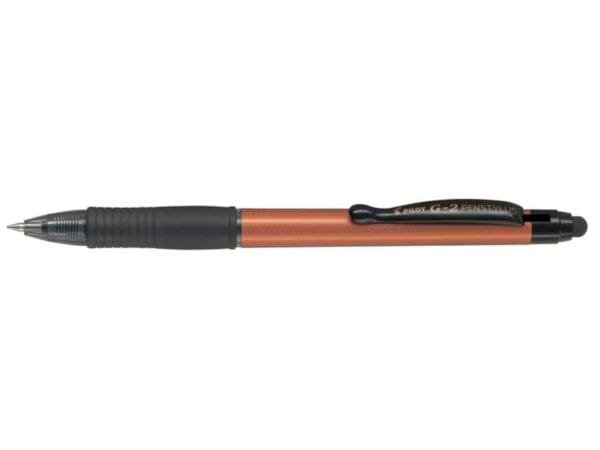 Roller a scatto ricaricabile Pilot Pen Stylus G-2 0,7 mm nero fusto arancio 001388