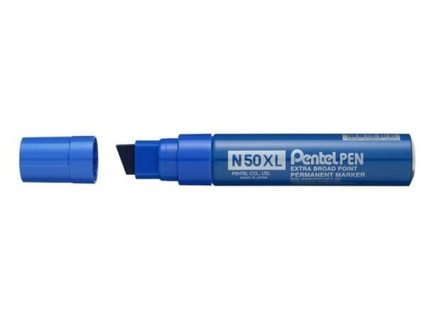 Marcatore permanente Pentel N50 XL punta a scalpello 15.4/8.0 mm blu N50XL-C