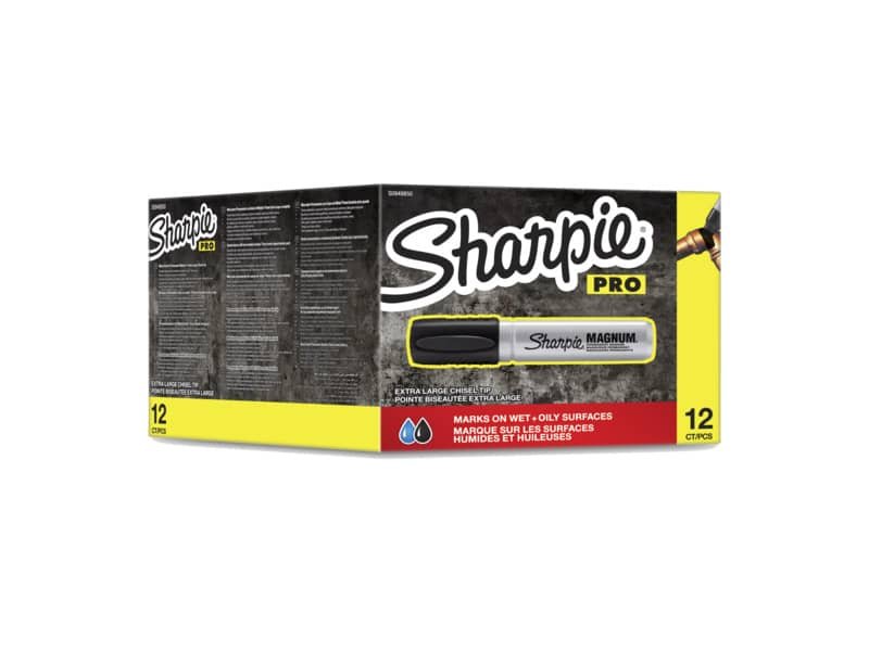 Marcatore permanente Sharpie Metal Magnum punta a scalpello Large 9-14,8 mm nero – S0949850