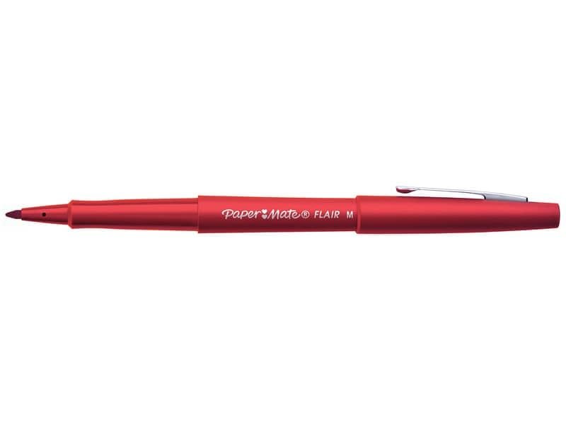 Penna punta fibra Paper Mate Flair/Nylon M 1,1 mm rosso S0190993