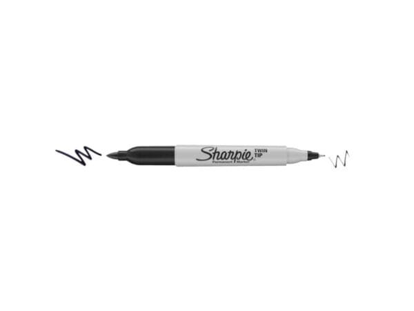 Marcatore permanente Sharpie Twin Tip EF F a doppia punta conica 1-0,5 mm nero S0811100