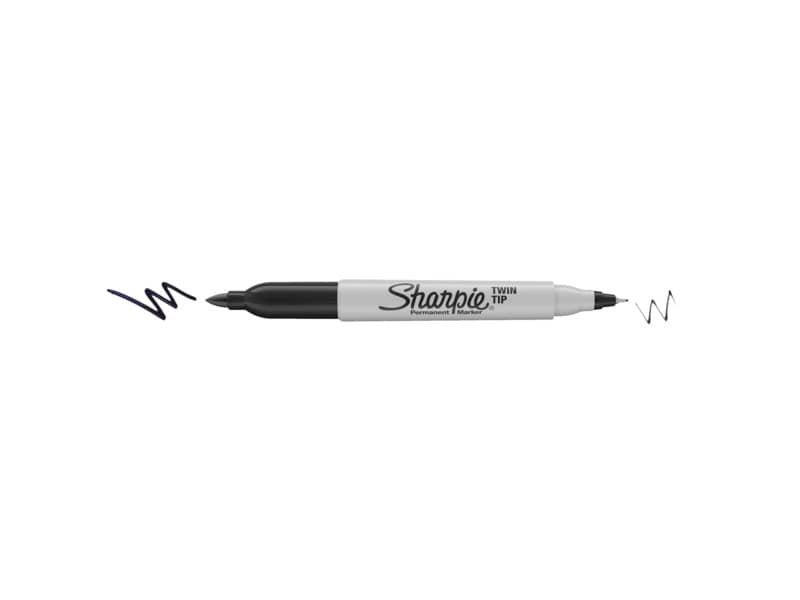 Marcatore permanente Sharpie Twin Tip EF F a doppia punta conica 1-0,5 mm nero S0811100