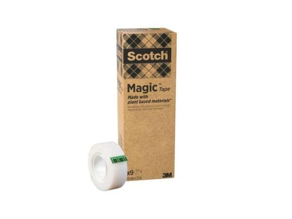 Nastro adesivo Scotch© Magic? Pi— Verde 19 mm x 33 m trasparente opaco conf. da 9 rotoli - 900-1933-9